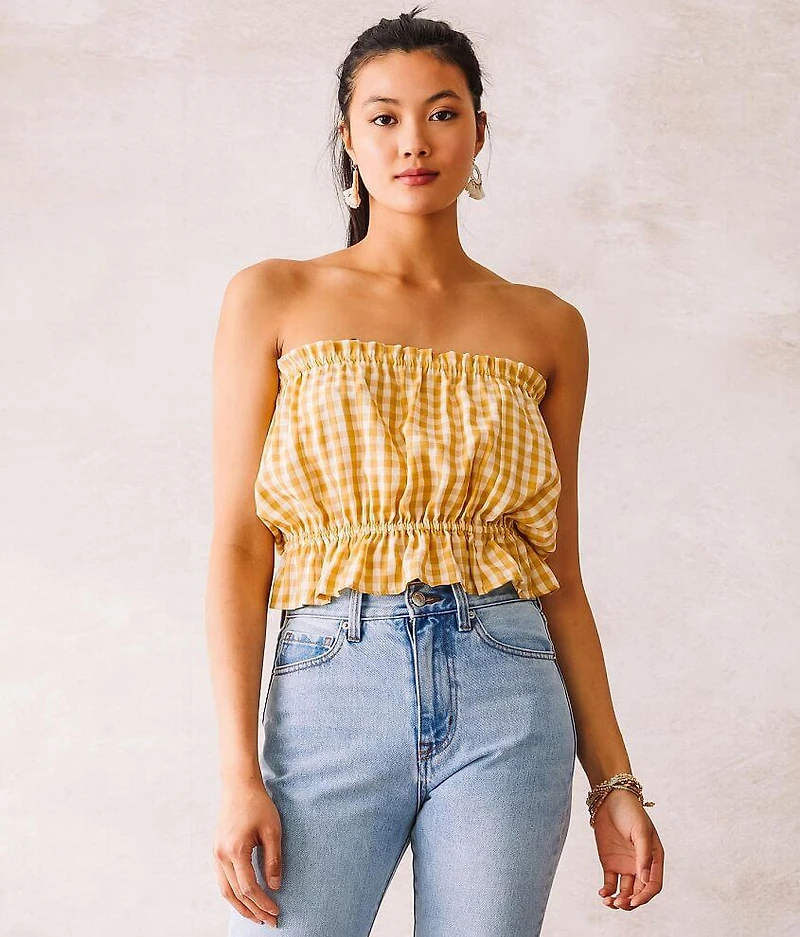 Gingham Tube Top