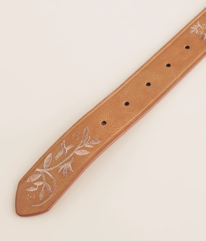Embroidered Foliage Belt