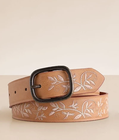 Embroidered Foliage Belt