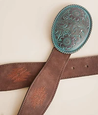 Western Embroidered Wave Belt