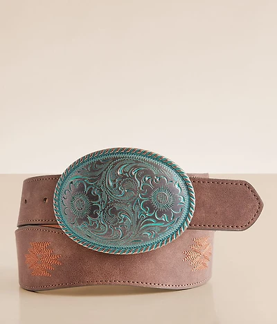 Western Embroidered Wave Belt
