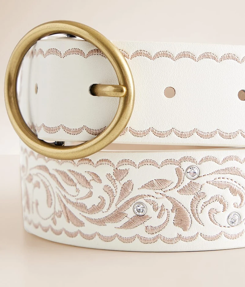 Embroidered Glitz Belt