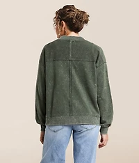 Raw Edge Washed Cardigan