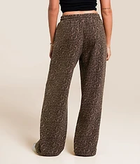 Wide Leg Cheetah Sweatpant