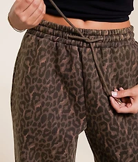 Wide Leg Cheetah Sweatpant