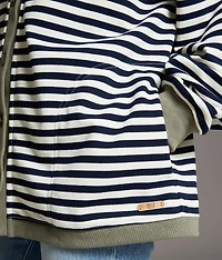 Striped Knit Oversized Cardigan