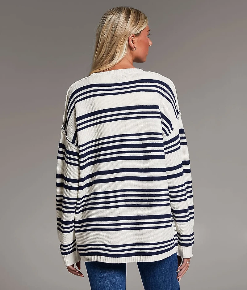 Striped Cardigan Sweater