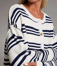 Striped Cardigan Sweater