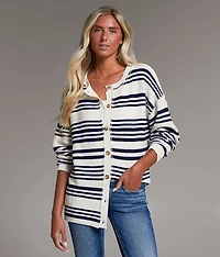 Striped Cardigan Sweater