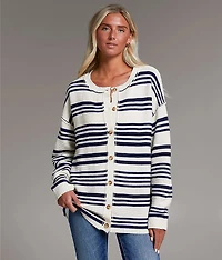 Striped Cardigan Sweater