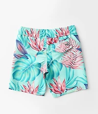Little Boys - Tropical Print Swim Trunks