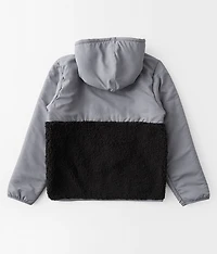 Boys - Pieced Sherpa Hooded Pullover