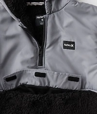 Boys - Pieced Sherpa Hooded Pullover