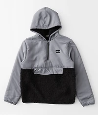 Boys - Pieced Sherpa Hooded Pullover