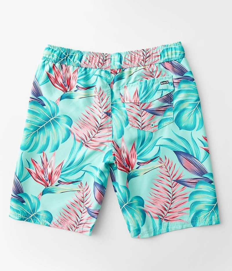 Boys - Tropical Print Swim Trunks