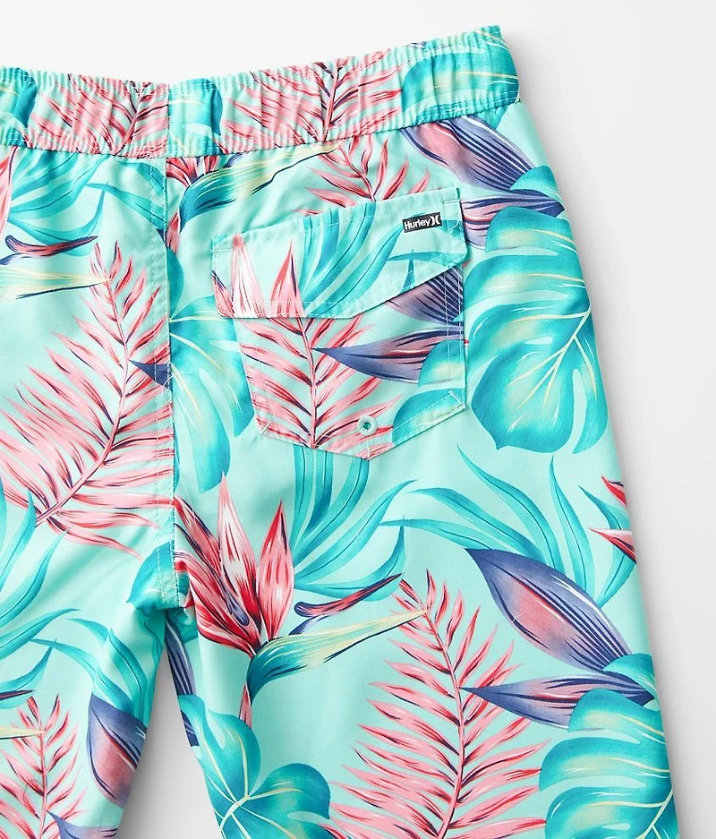 Boys - Tropical Print Swim Trunks