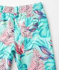 Boys - Tropical Print Swim Trunks