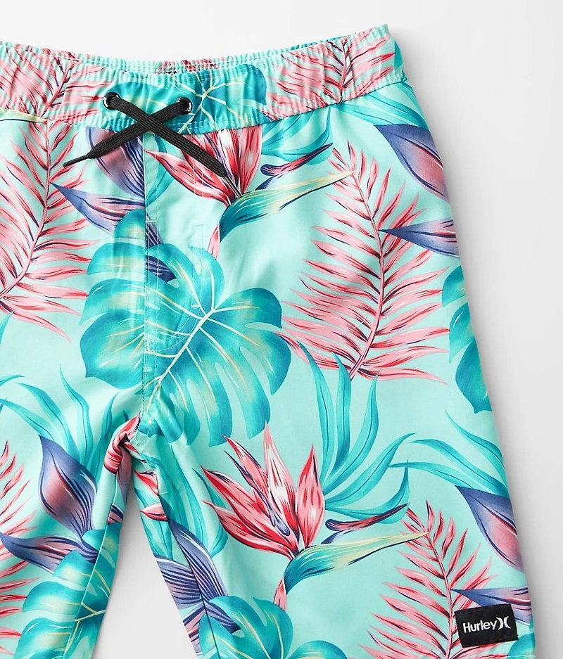 Boys - Tropical Print Swim Trunks