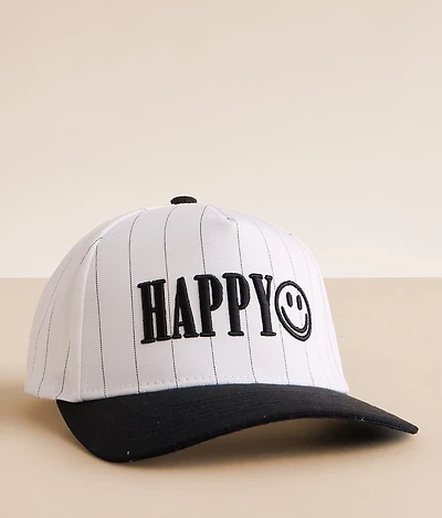 Happy Pinstripe Baseball Hat