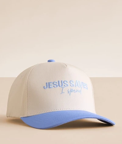 Jesus Saves I Spend Baseball Hat