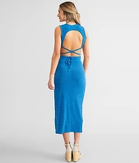 High Neck Cut-Out Maxi Dress