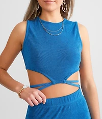 High Neck Cut-Out Maxi Dress