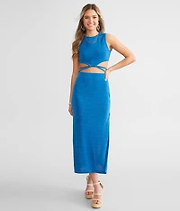 High Neck Cut-Out Maxi Dress