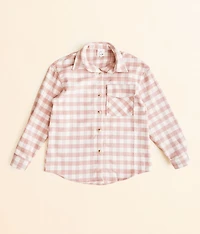 Girls - Plaid Shacket