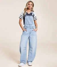 Sammie Barrel Denim Overalls