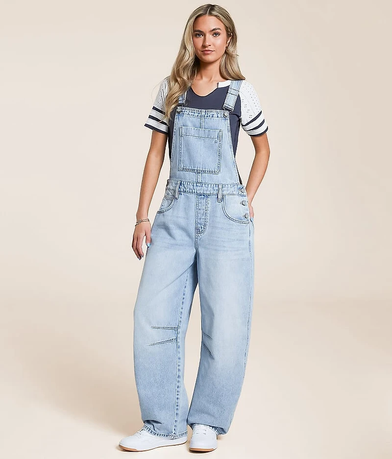 Sammie Barrel Denim Overalls