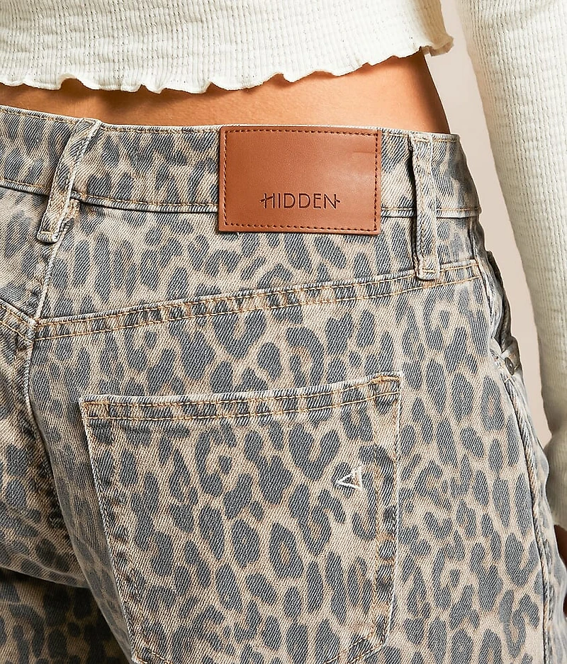 Sammie Barrel Cheetah Print Stretch Jean