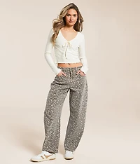 Sammie Barrel Cheetah Print Stretch Jean