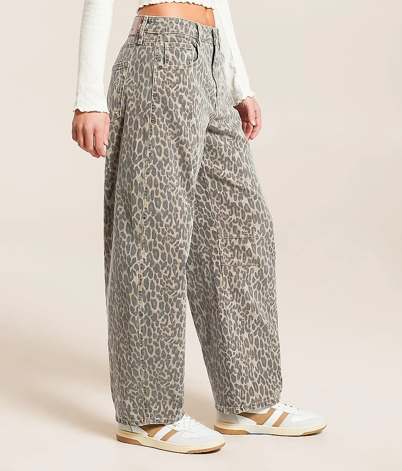 Sammie Barrel Cheetah Print Stretch Jean