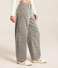 Sammie Barrel Cheetah Print Stretch Jean