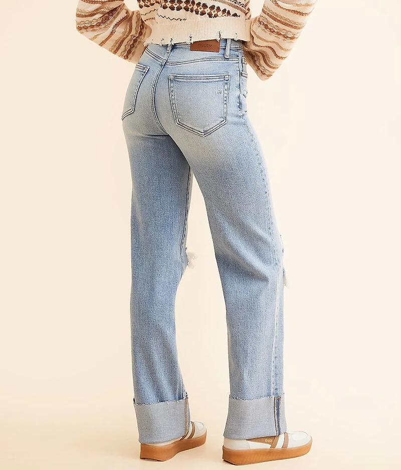 Ella Classic Straight Stretch Cuffed Jean