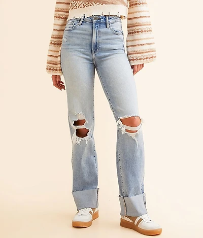 Ella Classic Straight Stretch Cuffed Jean