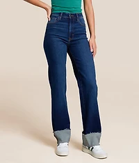Ella Classic Straight Stretch Cuffed Jean