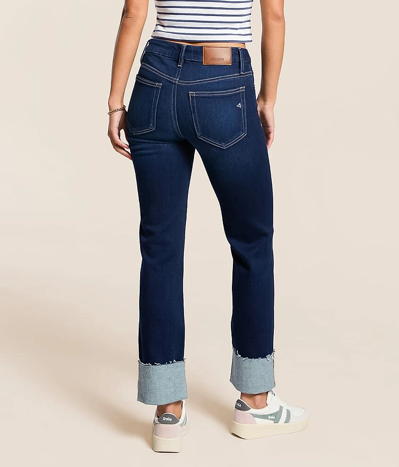 Chloe Cropped Straight Stretch Cuffed Jean