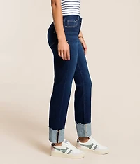 Chloe Cropped Straight Stretch Cuffed Jean