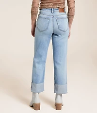 Ella Cropped Straight Stretch Cuffed Jean