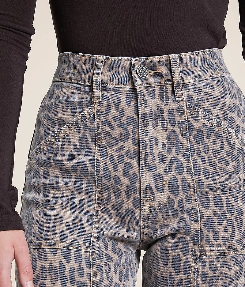 Happi Cheetah Flare Stretch Jean