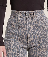 Happi Cheetah Flare Stretch Jean
