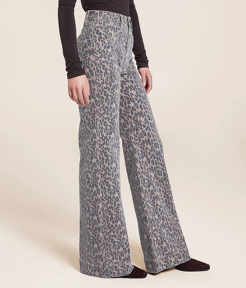 Happi Cheetah Flare Stretch Jean
