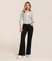Happi Faux Suede Comfort Flare Stretch Pant