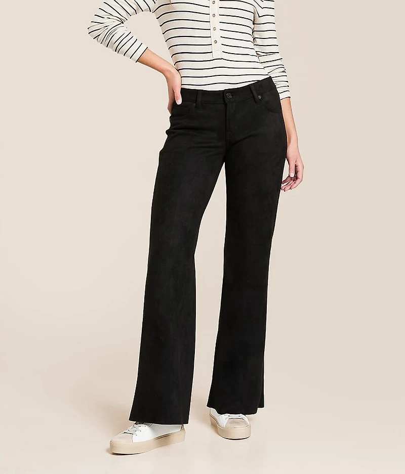 Happi Faux Suede Comfort Flare Stretch Pant