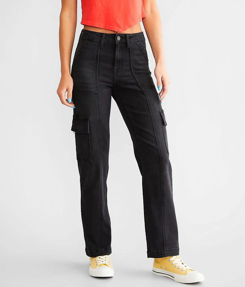 Tracey High Rise Straight Cargo Stretch Jean