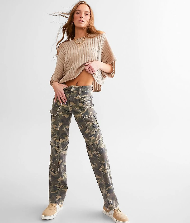 Tracey Camo Cargo Straight Stretch Jean