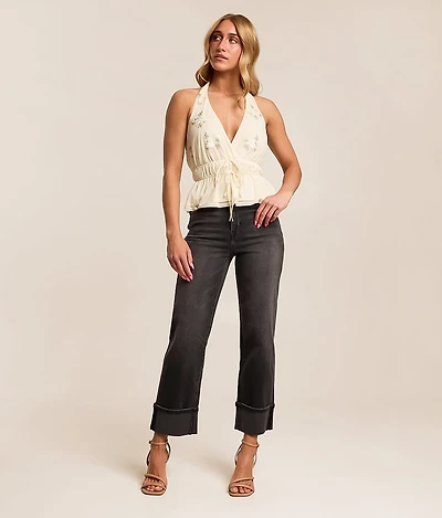 Sloane Cuffed Classic Straight Stretch Jean