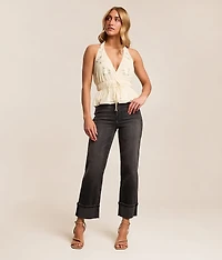 Sloane Cuffed Classic Straight Stretch Jean