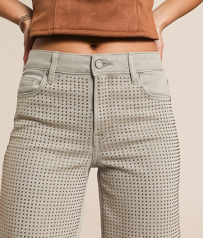 Rhinestone Logan Dad Stretch Jean